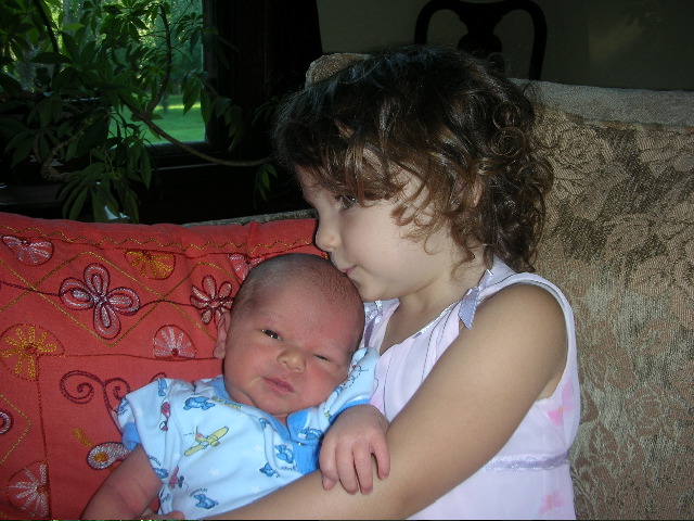 Content Max with his sister