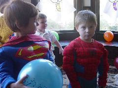 Ziggy and Ansel the superheroes